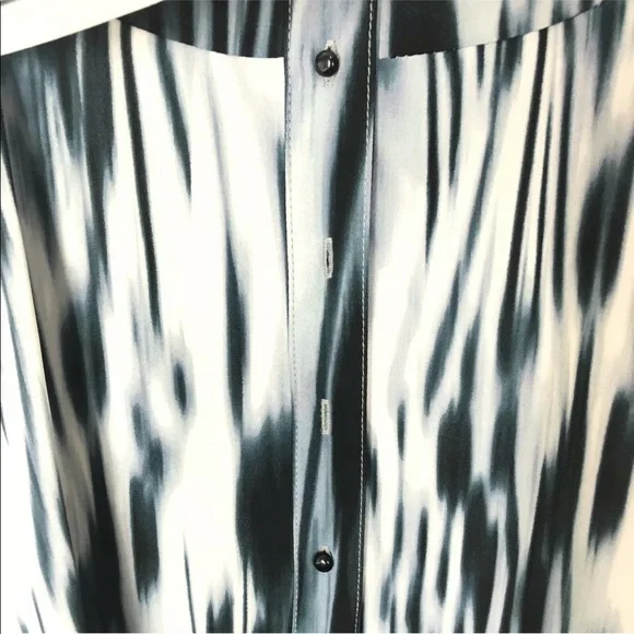 Nanette Lepore button front dress Midi collar belt pockets 1/2 tab sleeve Size 2 - Picture 3 of 10